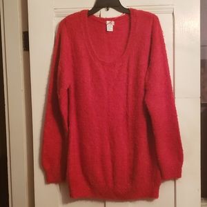 Red Eyelash Sweater